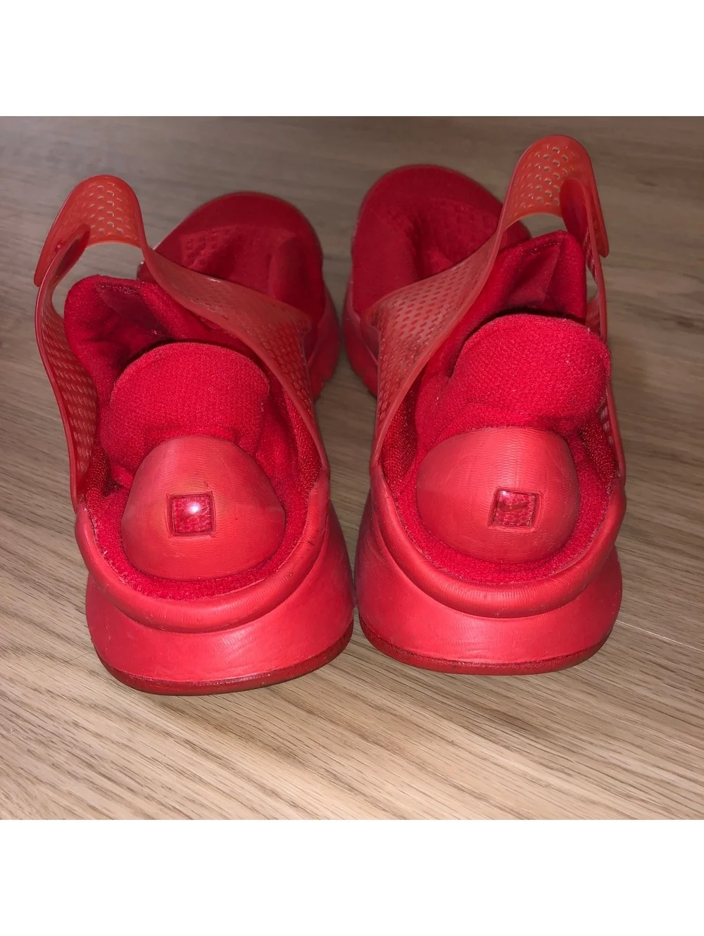 NIKE SOCK DART KNIT TRIPLE RED RUNNING SHOES MENS SIZE 13